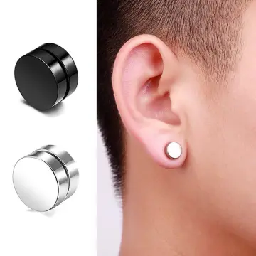 Yellow Chimes Earrings for Men and Boys | Fashion Black Studs for Men –  GlobalBees Shop