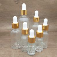 【YP】 10pcs 5ml to 100ml clear Glass Dropper Bottle Aromatherapy massage oil Pipette Refillable Bottles