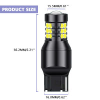 NIA หลอดไฟ LED ย้อนกลับด้านหลัง T20 7440 W21W,หลอดไฟสำรองไร้ข้อผิดพลาด6000K 2ชิ้น