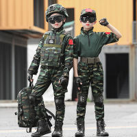 KSMชุดฝึกซ้อมชุดทหารลายพรางเด็ก  ค่ายฝึกอบรมชุดกบการขยายค่ายสำหรับเด็กชายและเด็กหญิง