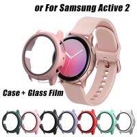 Samsung Galaxy Watch Active 2 40มม./44มม. เคสป้องกันลูกกวาดแบบแข็งเคสคลุมทั้งหมด + ตัวป้องกันหน้าจอแก้ว