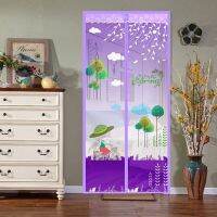 Modern simple and fresh Korean version of summer mosquito screen door curtain Encrypted magnetic screen door