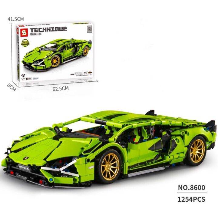  Technic - SY 8600 ( Lắp Ráp Mô Hình Siêu Xe Lamborghini Tỉ lệ 1:14 -  1254 Mảnh ) 