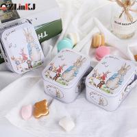 Vintage Small Suitcase Happy Easter Tin Metal Candy Box Gift Box Cookie Gift Box Small Suitcase Sundries Organizer Storage Can Storage Boxes
