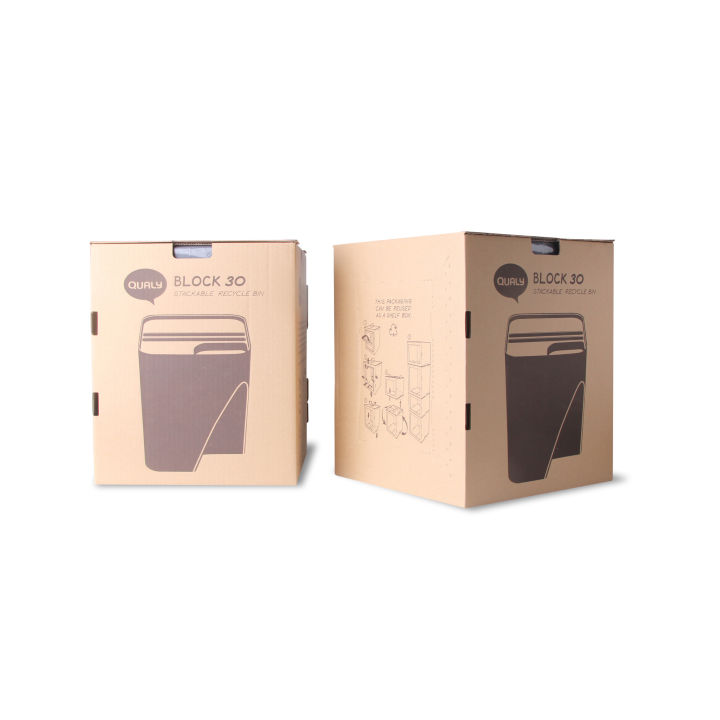 ถังขยะ-ถังขยะแยกประเภท-ถังขยะรีไซเคิล-ถังขยะวางซ้อน-qualy-block-30-stackable-recycle-bin