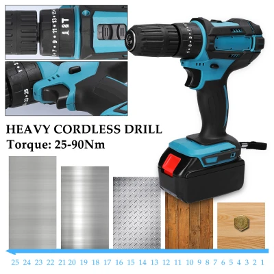 Smart Sensor สว่านไฟฟ้าไร้สายอเนกประสงค์,แบตเตอรี่ลิเธียมพลังงานสูงแบตเตอรี่ไร้สาย21V สว่านมือชาร์จไฟได้ไร้แปรงถ่านมอเตอร์เครื่องมือไฟฟ้า DIY สำหรับบ้าน