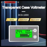 ZHONGGUACANV DC8-100V ตัวแสดงความจุแบตเตอรี่ ลิเธียม LiFePO4เซลล์ตะกั่วกรด จอ LCD แสดงผล โวลต์มิเตอร์แบบดิจิตอล ของใหม่ มืออาชีพอย่างมืออาชีพ มิเตอร์ไฟฟ้ามิเตอร์