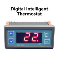 STC-100A เครื่องควบคุมอุณหภูมิเทอร์โมสตัท Thermoregulator Hygrometer AC220V ความร้อนตู้เย็นเครื่องควบคุมความเย็นพร้อมเซ็นเซอร์ NTC-harjea4397887