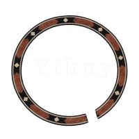 Yibuy Multicolor Sound Hole Rosewood Geometric Pattern Acoustic Guitar Rosette B-104