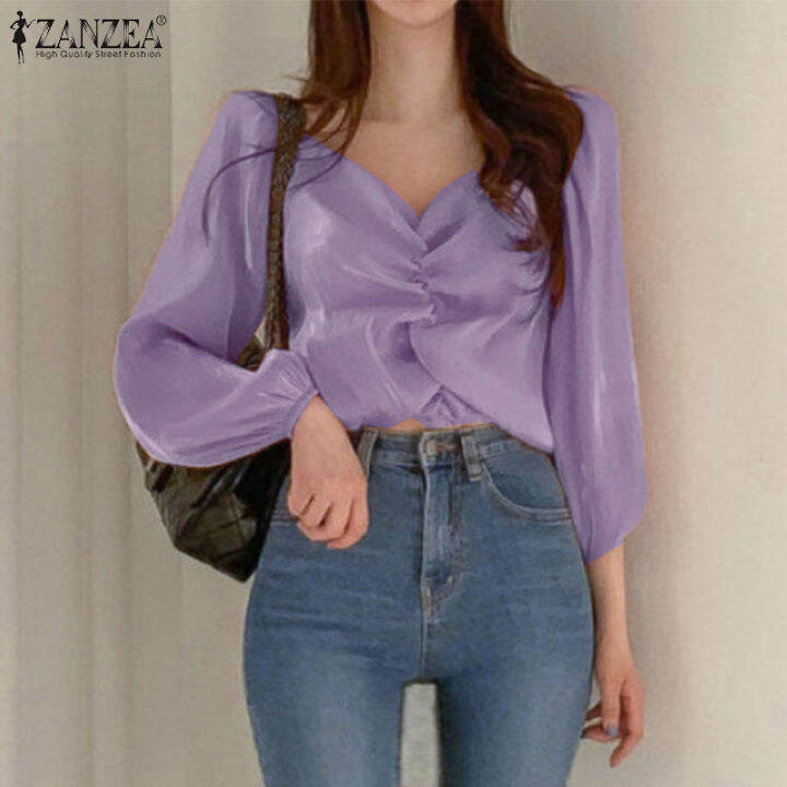 จัดส่งฟรี-fancystyle-zanzea-เสื้อคอวีสำหรับผู้หญิง-เสื้อสวมหัวระยิบระยับเสื้อสตรีแบบจีบลำลองทรงหลวม-10