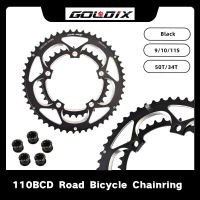 GOLDIX 110BCD Chainring 50ครั้ง34ครั้งถนนจักรยาน Chainwheel แผ่นคู่รอบ ChainRing 91011วินาที ForSRAM FSA เบาชิ้นส่วนจักรยาน