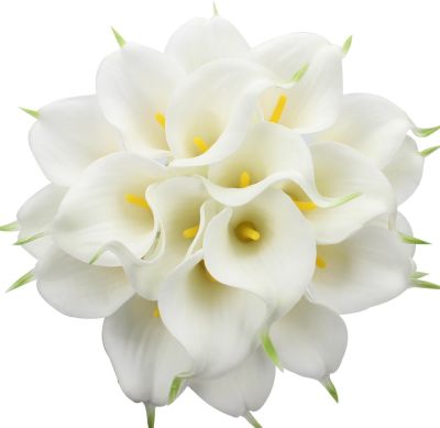 【cw】 10Pcs HighArtificial CallaFlowers forBridal Wedding Bouquet CenterpiecesDecor 【hot】