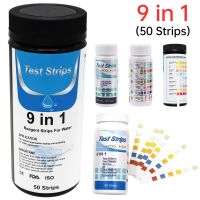 9 In 1 Chlorine PH Test Strips SPA Swimming Pool Water Tester Paper For Aquarium Fish Tank PH Value Water Quality Measure Paper Inspection Tools