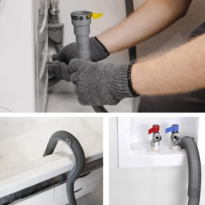 3x-drain-hose-extension-set-universal-washing-machine-hose-10ft-include-bracket-hose-connector-hose-clamps-drain-hoses