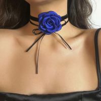 PuRui Exquisite Flowers Pendant Necklace Choker for Women Jewelry On The Neck Wide Cloth Band Collar Ladies Summer Accessories 【hot】jvcgtx60wg18