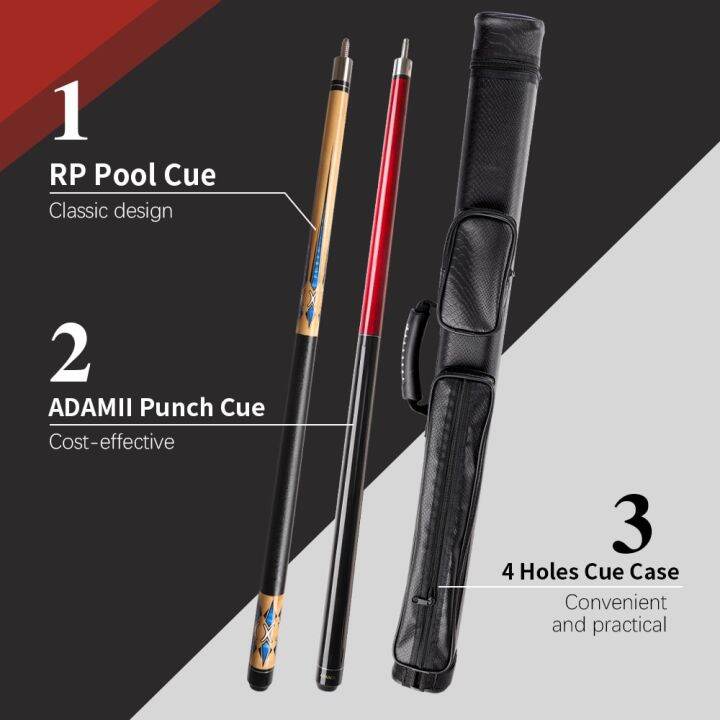 Billiard Ph Cue Billiards Pool Cue Stick With 4 Holes Bag Case Suit