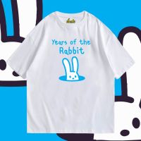 เสื้อยืดผ้าฝ้ายเสื้อยืดผ้าฝ้าย (พร้อมส่งเสื้อเฮีย) เสื้อ year of the rabbit cotton 100%