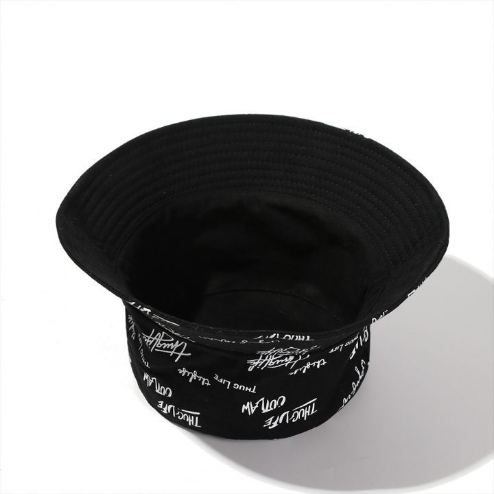 okdeals-หมวกหมวกถังหมวกนักตกปลาผ้าฝ้ายตัวอักษรภาษาอังกฤษสำหรับฤดูร้อนของฮิปฮอปหมวกแก๊ป-panama