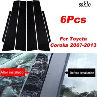 (Ssklo) สำหรับ Toyota Corolla 2007-2013รถหน้าต่างสติกเกอร์เสากลาง Trim สติกเกอร์ B C เสาโพสต์ฟิล์มจัดแต่งทรงผมภายนอกเสา Deocoration