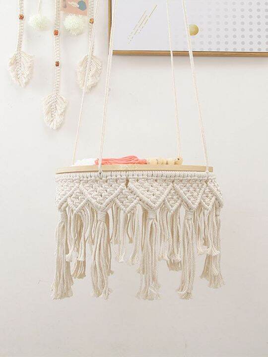 โบฮีเมียนพรมทอแขวนชั้นวางของตกแต่งบ้านจี้แบบทอด้วยมือ-macrame-พรมแขวนผนัง40x165เครื่องตกแต่งฝาผนัง