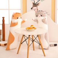 ♝▬♛ Stuffed Animals Kawaii Plushie Soft Dolls Sleep Pillow Big Sausage Cat Plush Toys Baby Companion Birthday Gifts For Kids