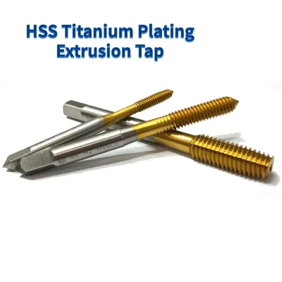 1pc Titanium Plating Extrusion Tap for Tapping Machine Cobalt Containing Powder Alloy Stainless Steel Aluminum Extrusion Thread