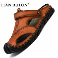 ♦♧✉ Genuine Leather Sandals Men