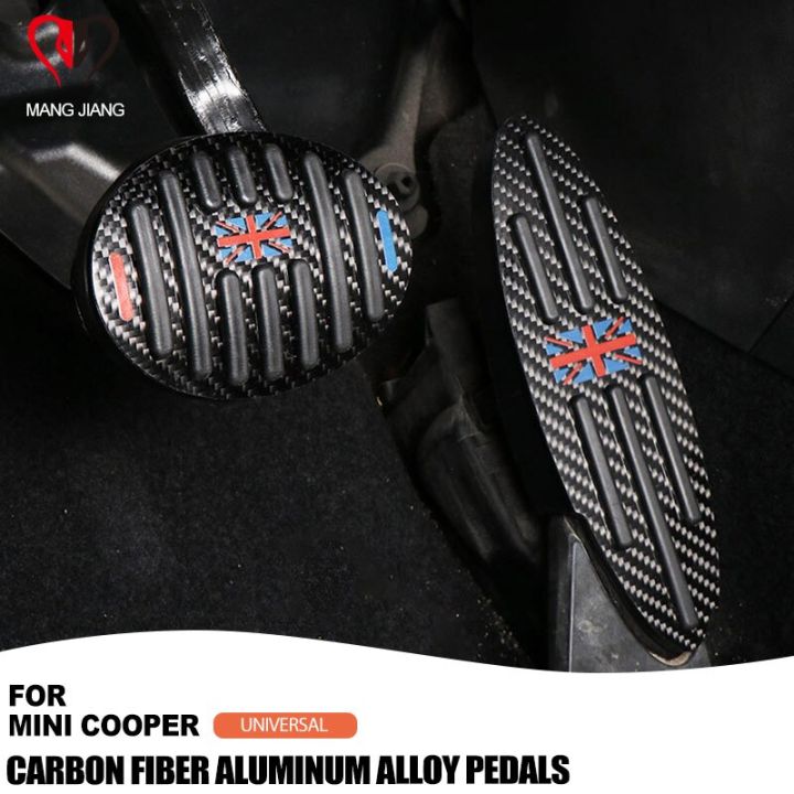 สำหรับ-mini-cooper-f55-f56-f60-r56-r60เกียร์ภายในอัตโนมัติแบบครอบคลุมสำหรับสติ๊กเกอร์ตกแต่งรถเหยียบพักเท้าคาร์บอน