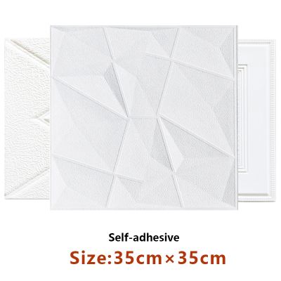 {24อุปกรณ์เสริมภายในบ้าน} Self Adhesive Wallpaper แผงผนัง3มิติห้องนั่งเล่นกันน้ำกันความชื้นห้องนอนเด็ก39; S ของตกแต่งบ้าน