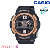 (สินค้าใหม่ล่าสุด) Casio BABY-G รุ่น BGA-210-1B สินค้าขายดี นาฬิกาข้อมือผู้หญิง สายเรซิน（ของแท้ประกันศูนย์เซ็นทรัลCMG 1 ปี)