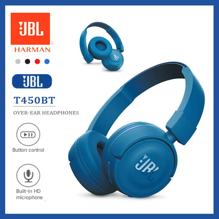 JBL T450BT Wireless Bluetooth Headphones Foldable InEar Headset with