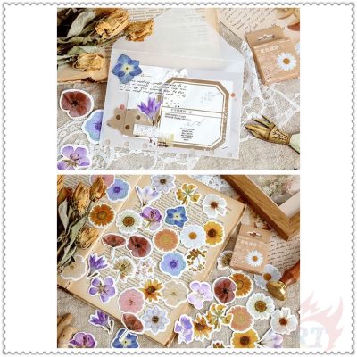 ❉ Flower Poem Sealing Stickers ❉ 45PcsBox DIY Diary Scrapbooking Decals Stickers