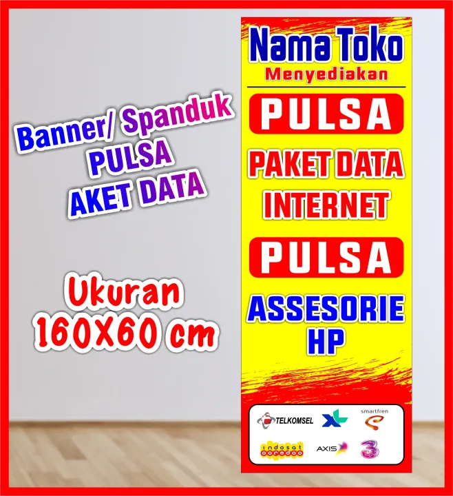 Spanduk Banner Backdrop Konter Pulsa/ Banner Konter Pulsa / Spanduk ...