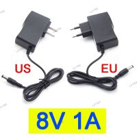 8V 1A 1000ma AC 100V-240V DC 8 volt Power supply Adapter plug Converter For CCTV Charger Switch 5.5mmx2.5mm US/EU plug YB8TH