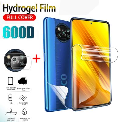 1-3pcs poco x3 soft Hydrogel Film For xiaomi poco x3 Pro NFC pocophone x3 m3 pro f3 front back camera lens film screen protector