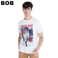 BoB-DAVIE JONES เสื้อยืดพิมพ์ลาย สีขาว Graphic Print T-Shirt in white TB0192WHSMLXL-3XL unisex #polo