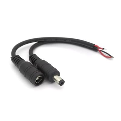 12V DC Connectors Male Female jack cable adapter plug power supply 15cm length 5.5 x 2.1mm for LED Strip Light CCTV Camera  Wires Leads Adapters