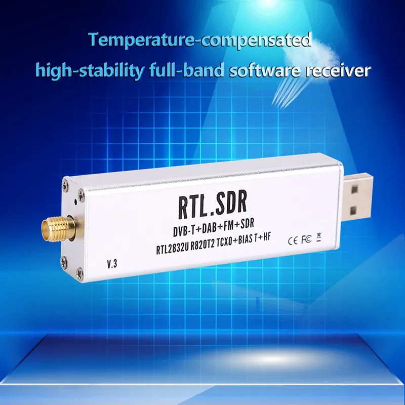 RTL-SDR Blog RTL SDR Receiver V3 RTL2832U  TCXO SMA Software  Defined Radio Receiver with Antenna 