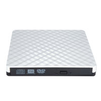 PC Laptop External USB 3.0 DVD RW CD Writer Portable Optical Drive Burner Reader Player Tray blackwhite