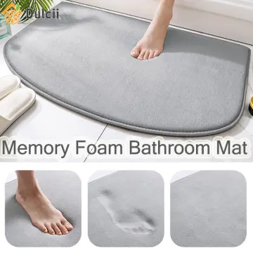 Foot Mat Coral Fleece Floor Mat Household Memory Foam Embroidered