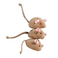 3Pcs Pet Cat Kitten Playing Plush Simulation Rat Mouse Scratch Bite Chewing Toy for Small and Medium Dog Toys