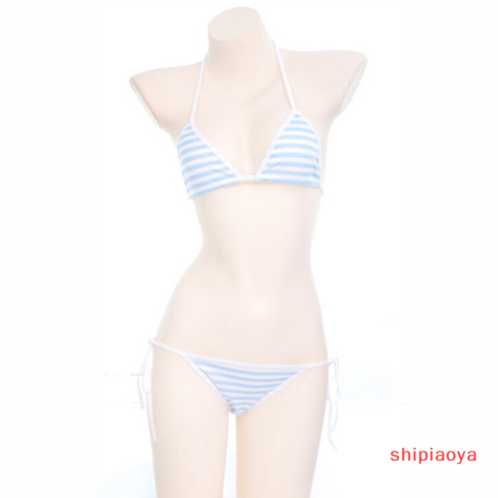 shipiaoya-ชุดว่ายน้ำชุดว่ายน้ำโลลิต้าหวานญี่ปุ่นชุดบิกินี่มีลายชุดคอสเพลย์ผู้หญิง