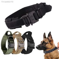 ▼♞ Tactical Police Dog Collar Military Adjustable Duarable Nylon German Shepard For Medium Large Walking Training Pet Accessories