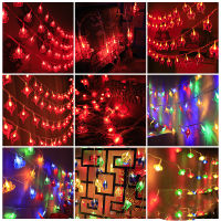 ไฟ LED วันหยุดโคมไฟสีแดงจีนแบบดั้งเดิมสำหรับเทศกาลปีใหม่ตกแต่ง Garland String Night Light