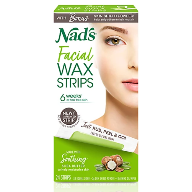 Nad's Facial Wax Strips - Hypoallergenic All Skin Types - Facial Hair  Removal For Women - At Home Waxing Kit with 24 Face Wax Strips + 4 Calming  Oil Wipes | Lazada