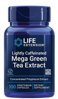 Life Extension  Lightly Caffeinated Mega Green Tea Extract  98% Polyphenols / 100 Vegetarian Capsules