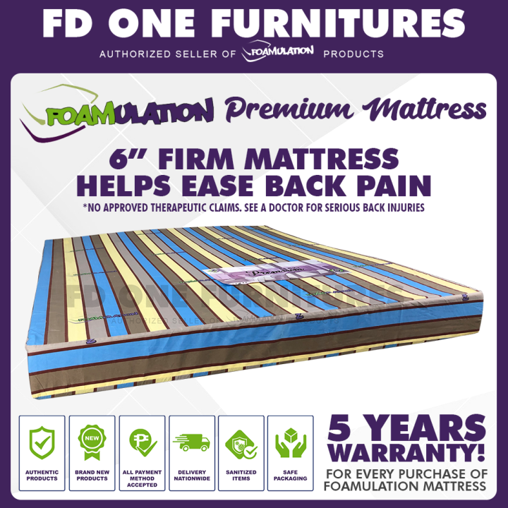 [6 INCHES] PREMIUM MATTRESS BY FOAMULATION FIRM FOAM MATTRESS FOR
