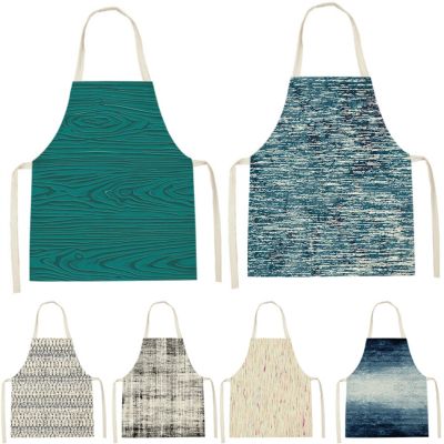 Geometry Bar Style Apron Cleaning Pinafore White Apron Annual Ring Pattern Aprons Ladies Gadgets For Women Home Custom Apron Bib