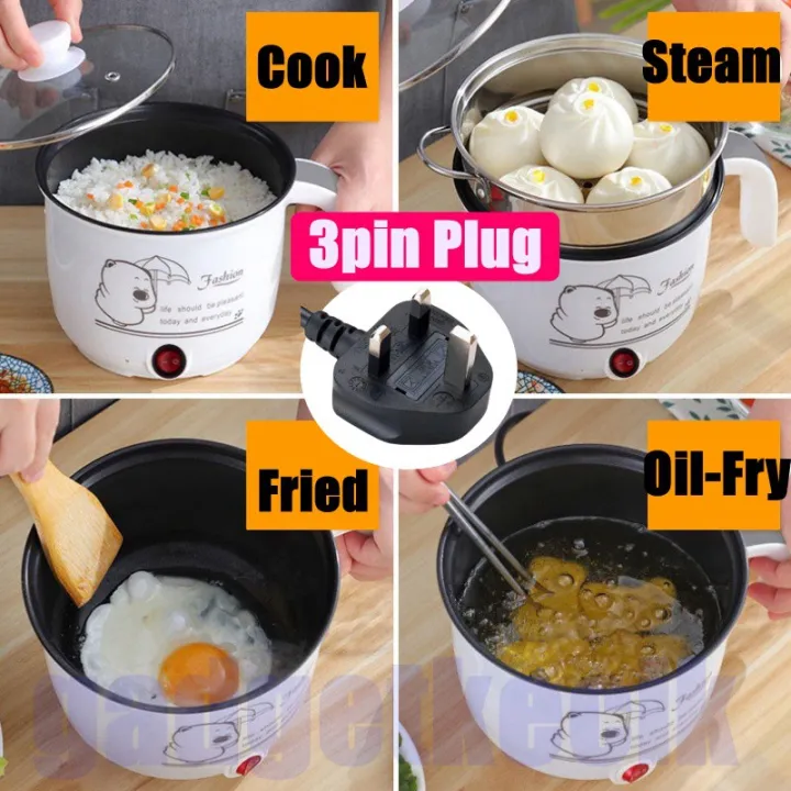 [PLUG MALAYSIA] 1.8 Litre Multifunction Electric mini cooker 2 Modes