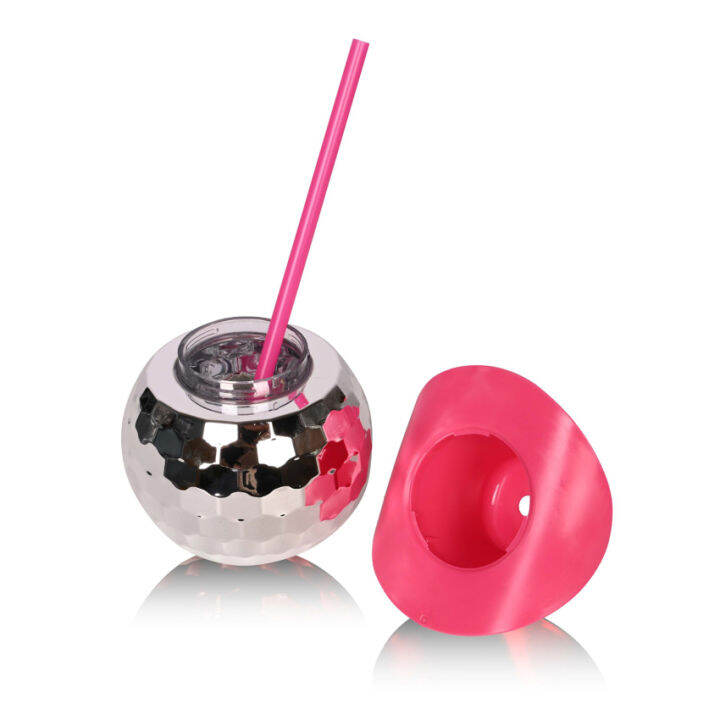 1pc-600ml-unique-disco-ball-cups-cowboy-disco-ball-cup-with-straws-flashing-cocktail-ball-electroplating-ball-cup-drinking-cup